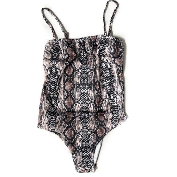 Snakeskin Print Bodysuit  • Large - Picture 4 of 7